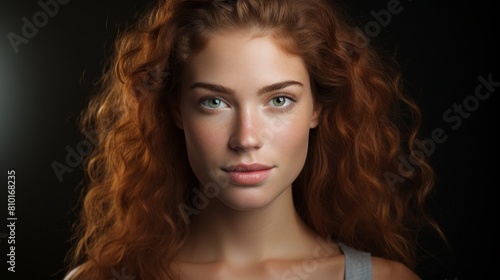 Captivating Redhead with Piercing Green Eyes
