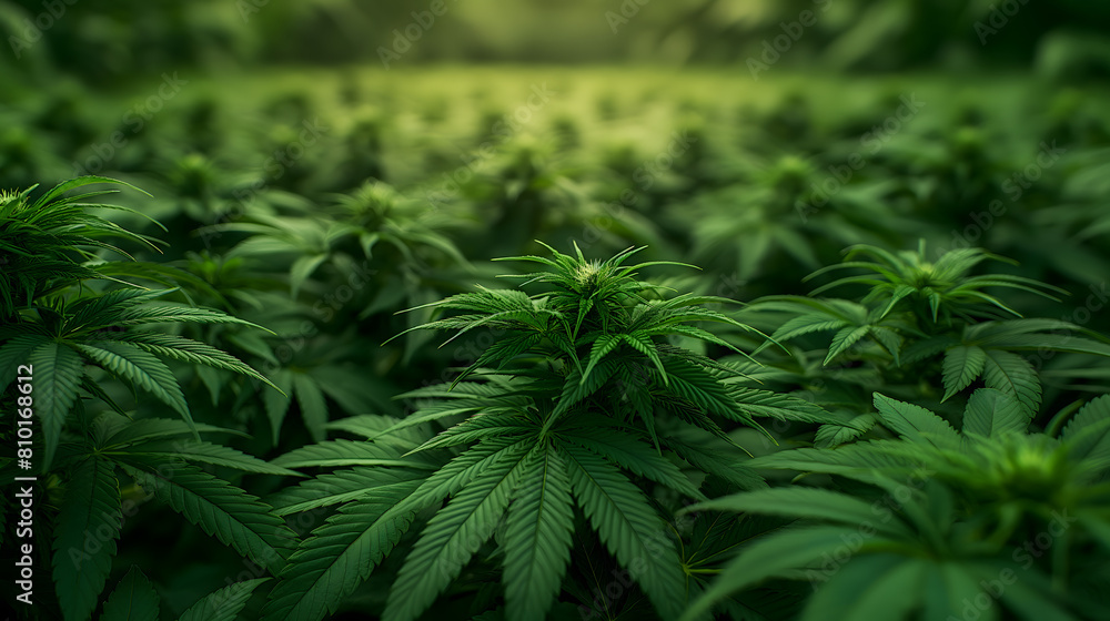 A field of cannabis plants ready for harves A field of cannabis plants ready for harves