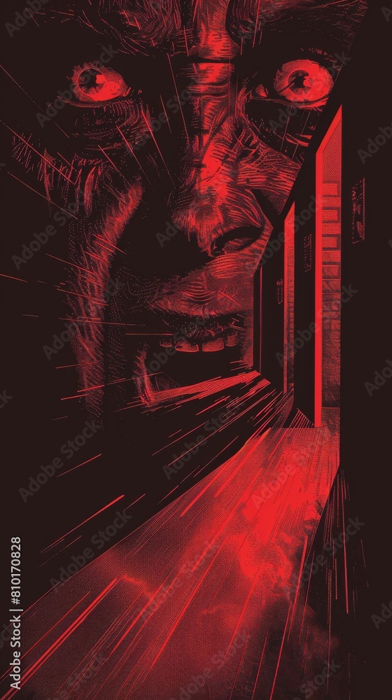 Naklejka premium Horror background design, horrific and scary wallpaper