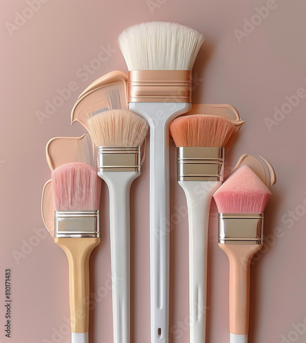 Stack of Makeup Brushes