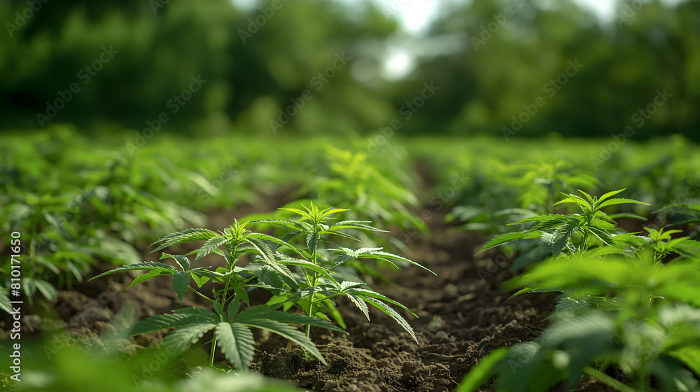 A field of cannabis plants ready for harves