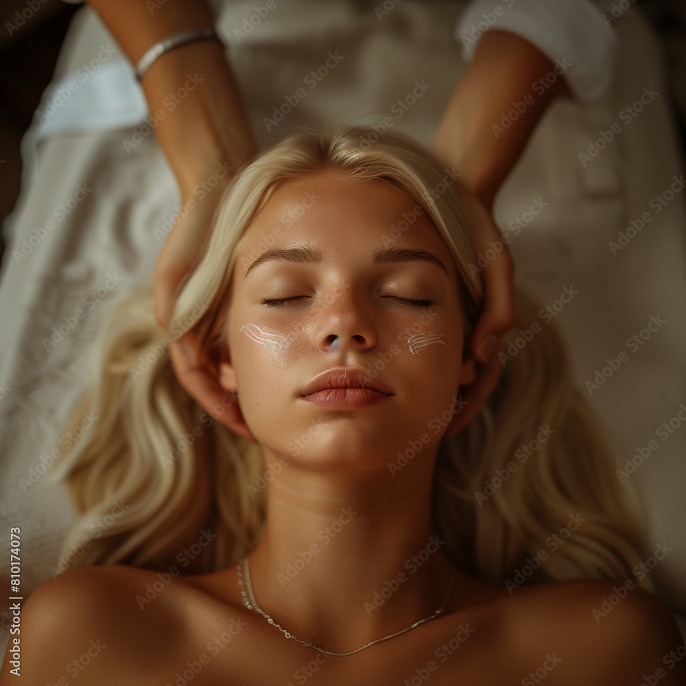 A private spa day, where luxurious treatments and serene surroundings promise a retreat from the everyday, Relaxed Woman Receiving A Back Massage At Health Spa, A private spa day, where luxurious treatments and serene surroundings promise a retreat from the everyday, Relaxed Woman Receiving A Back Massage At Health Spa,