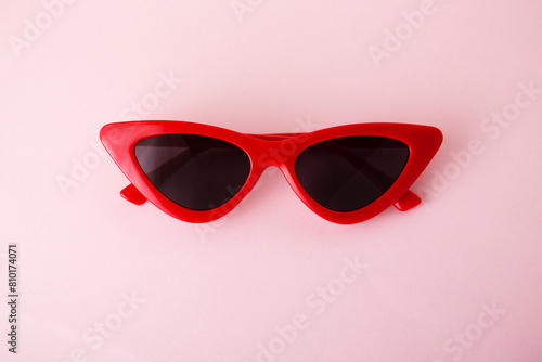Red cat eye sunglasses photo