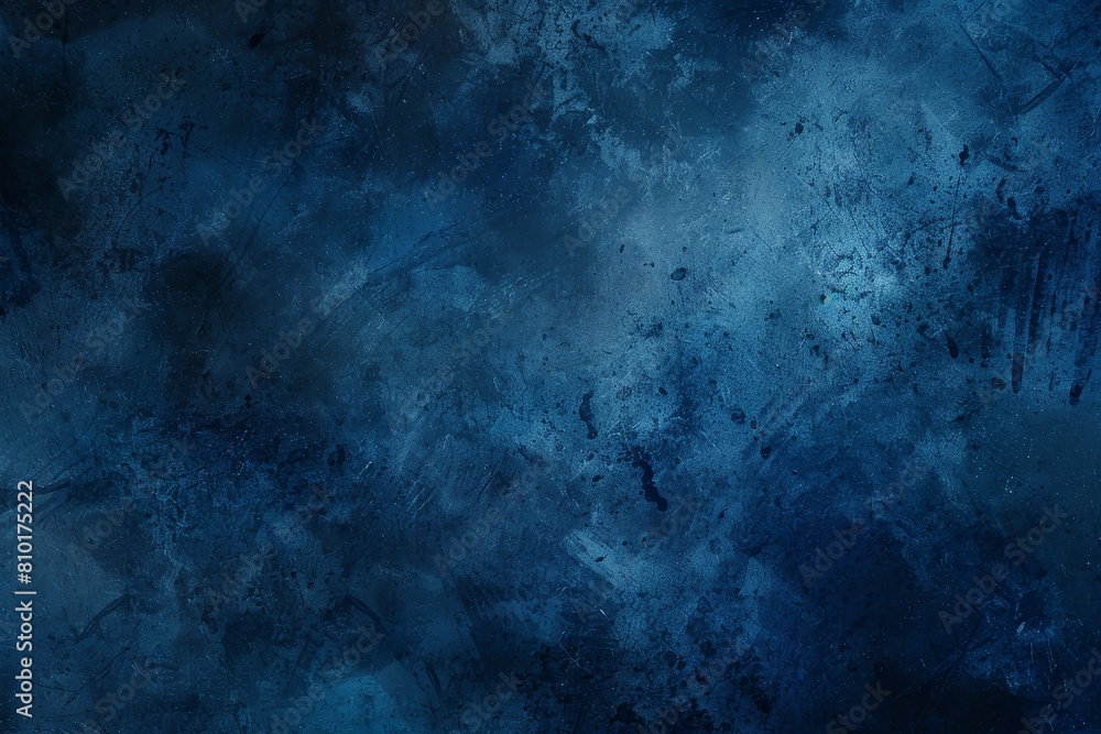 Vivid abstract background featuring a blend of deep blue hues with grunge textures. Perfect for creative projects requiring a moody and textured backdrop with a dramatic effect