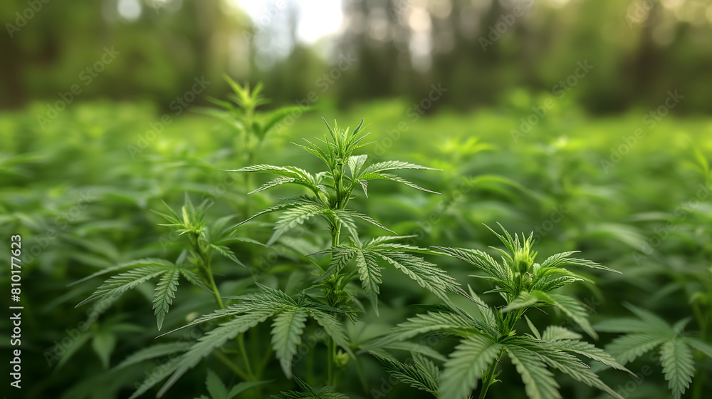 A field of cannabis plants ready for harves A field of cannabis plants ready for harves