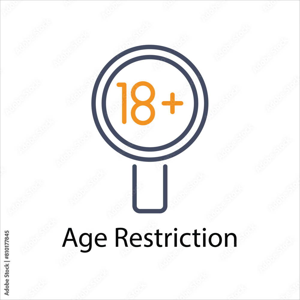 Age Restriction vector icon Age Restriction vector icon