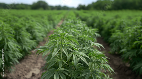 A field of cannabis plants ready for harves © Panyamethi