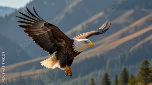 american eagle in flight photo