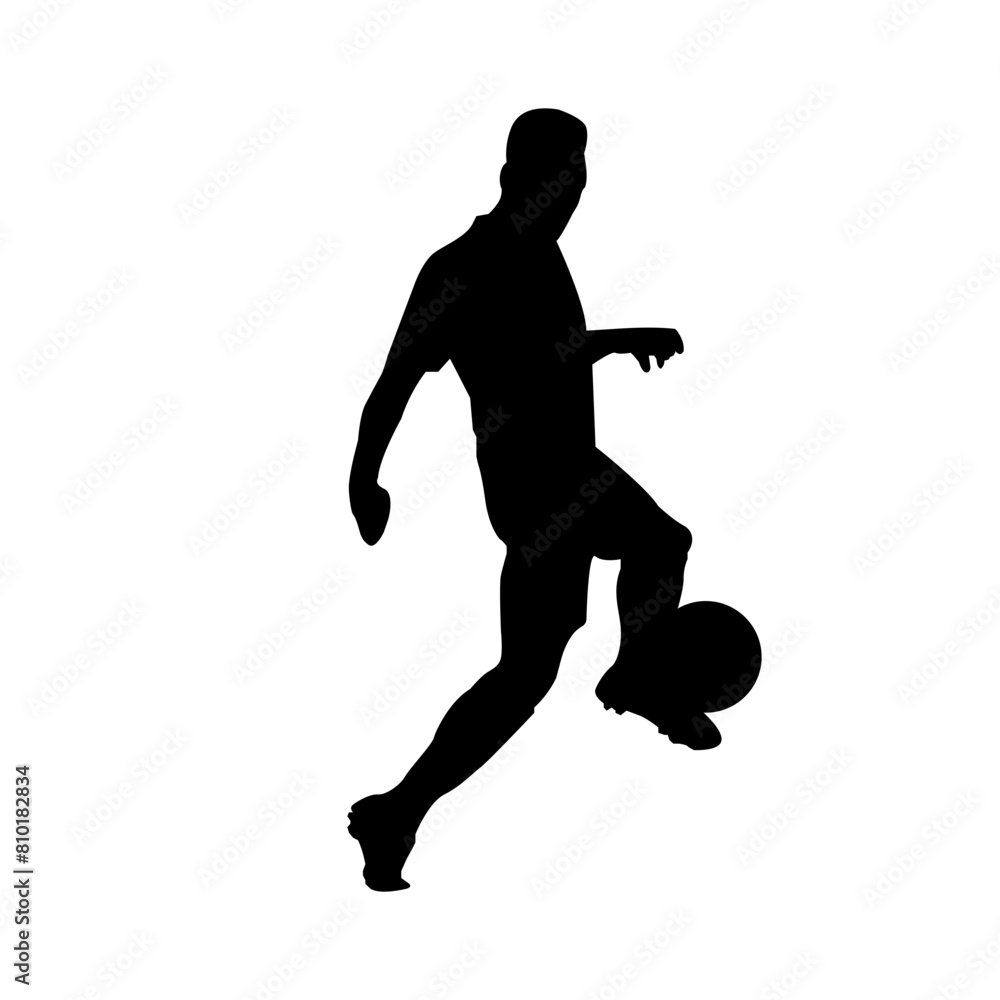 silhouette of football player
