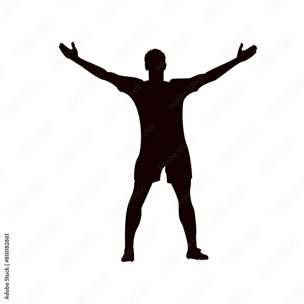 silhouette of football player
