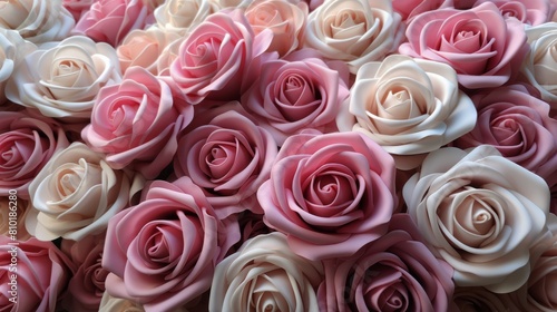Large Bouquet of Pink and White Roses