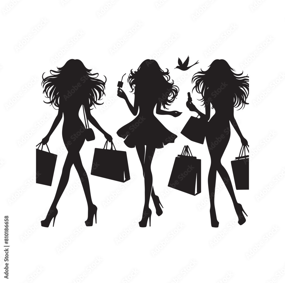 Shopping Girl vector illustration
silhouette style Shopping Girl vector illustration
silhouette style