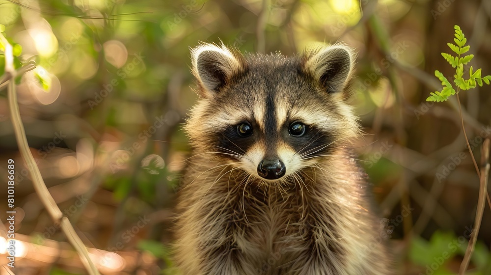 adorable baby raccoon closeup in minnesota forest usa 8k ultrahd wildlife photography