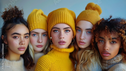 Group of Young Women Standing Together