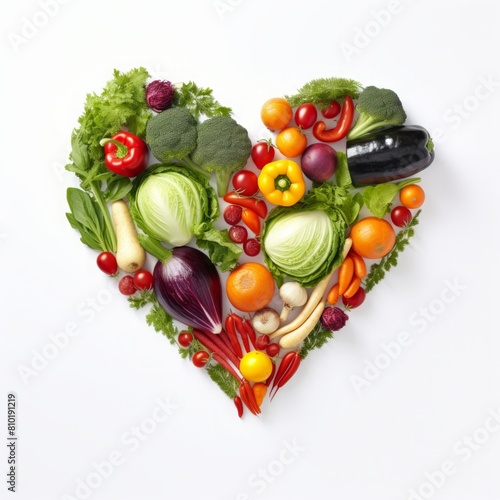 vegetable heart on a white background