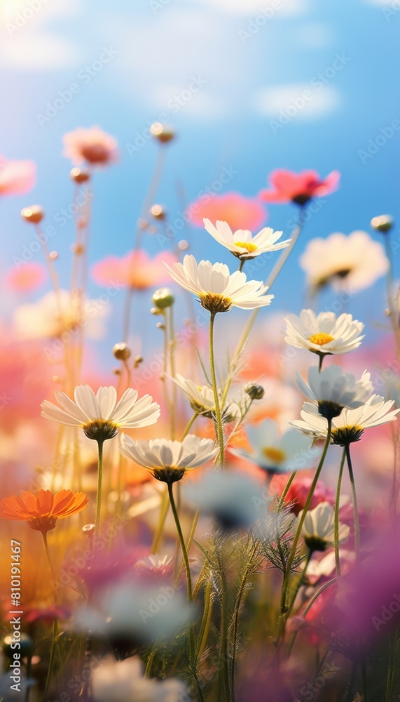 Cluster of Flowers Nestled in Grass Cluster of Flowers Nestled in Grass