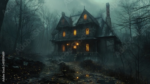 haunted house in the forest