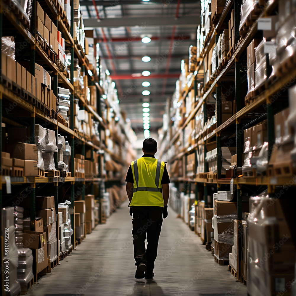 shelves in a warehouse shelves in a warehouse