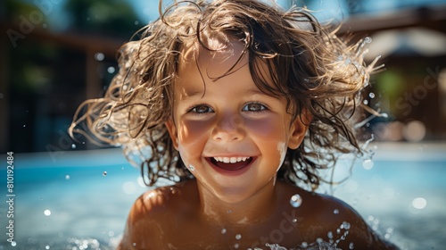 Little Girl Standing in Water