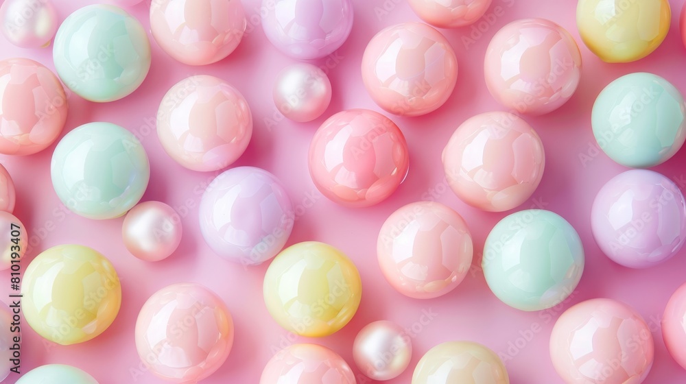 A bunch of colorful balls arranged in a pattern A bunch of colorful balls arranged in a pattern