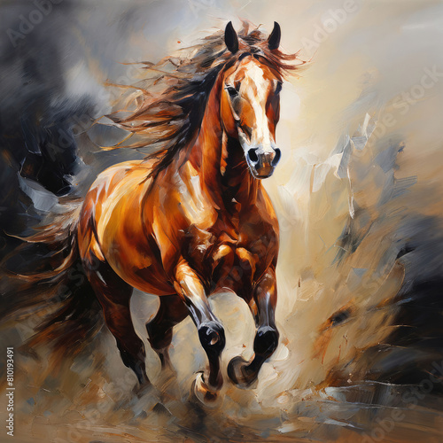 Portrait of a majestic beautiful horse.