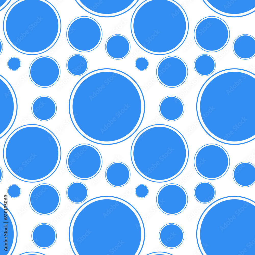 seamless pattern with the rings around the circles on white background 