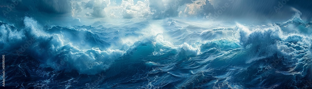The ocean is a vast and powerful force,background with water