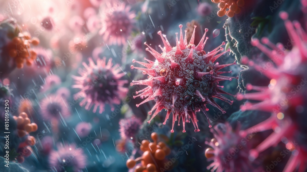 Visual concept of immune system and defense - 3D illustration Visual concept of immune system and defense - 3D illustration