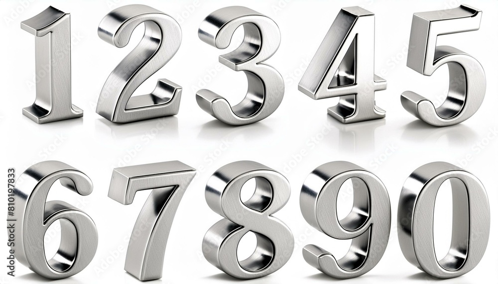0から9までの3D数字セット 0から9までの3D数字セット