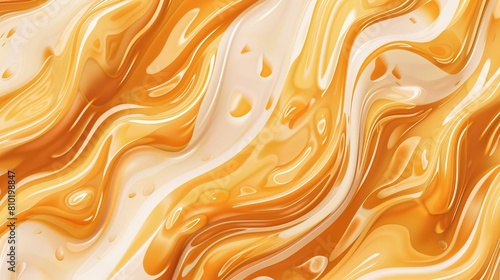 A vector design featuring a seamless pattern of swirling  wavy melted salted caramel  ideal for backgrounds and textiles.  