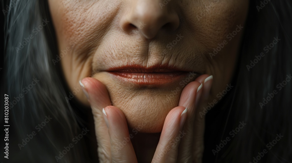 close up portrait of a senior woman