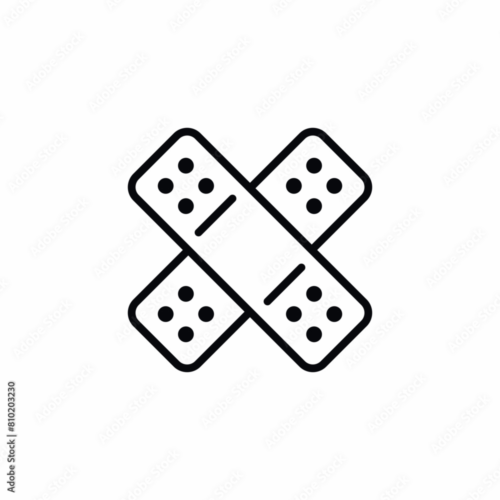 medical patch plaster icon sign medical patch plaster icon sign