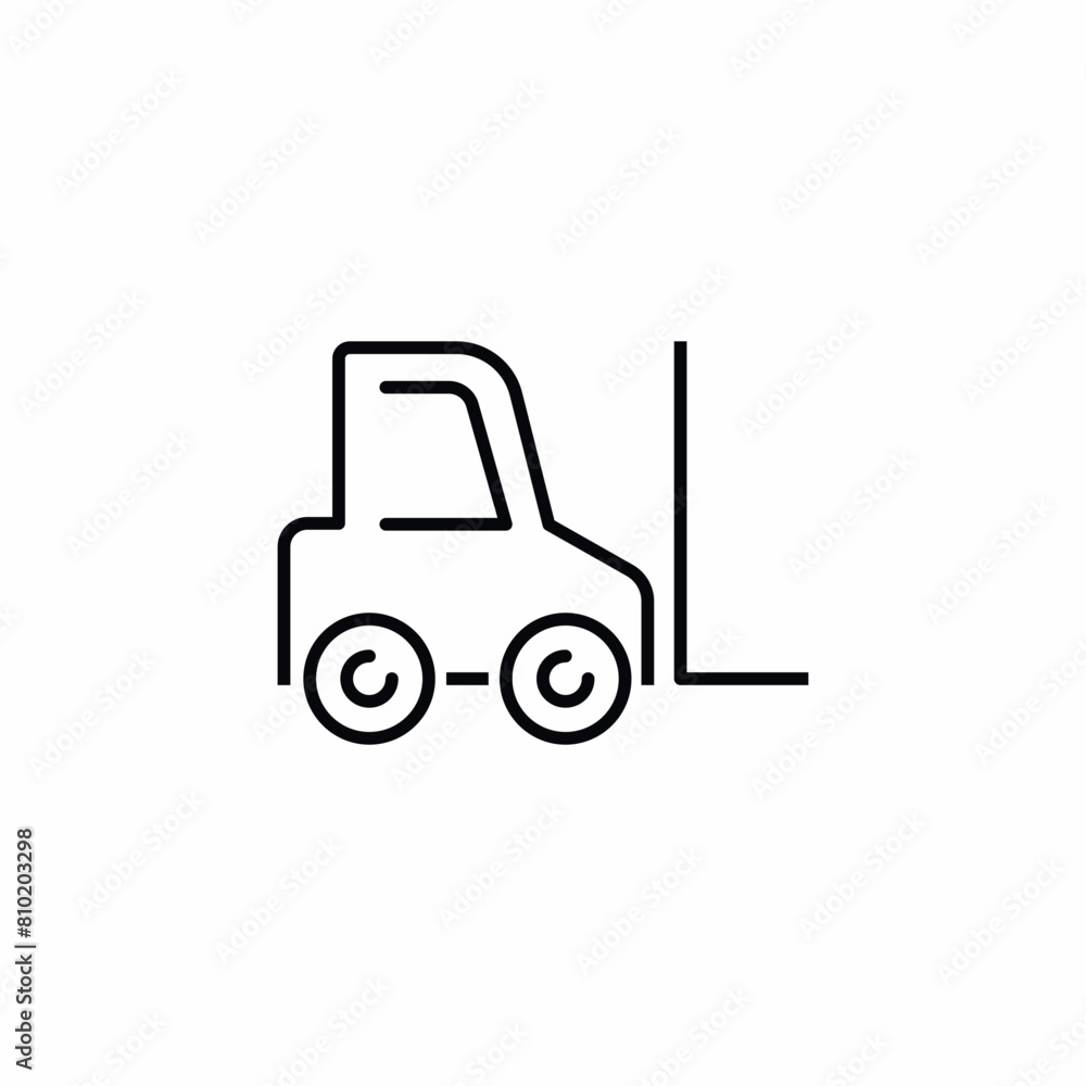 forklift truck storage vehicle icon