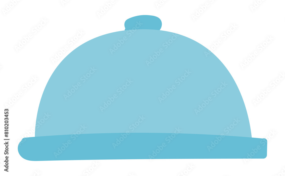 Food tray with cover in flat design. Restaurant dishware for serving. Vector illustration isolated. Food tray with cover in flat design. Restaurant dishware for serving. Vector illustration isolated.