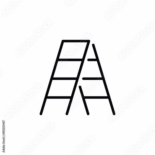stepladder stairway staircase icon vector