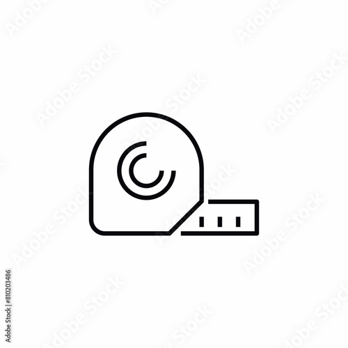 measuring tape measurement size icon