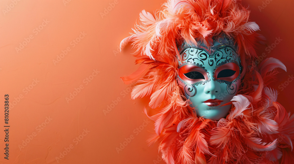 mask on color background