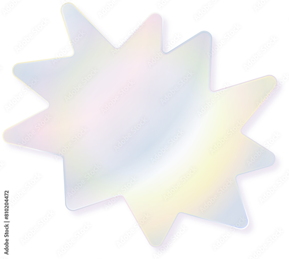 Hologram bubble speach and shape with metal foil gradient Hologram bubble speach and shape with metal foil gradient