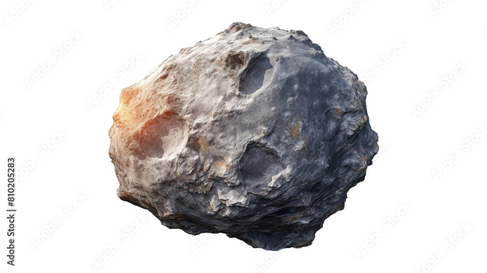 Asteroid isolated on transparent png background. Generative ai Asteroid isolated on transparent png background. Generative ai