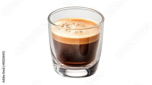 Espresso Shot isolated on transparent png background. Generative ai