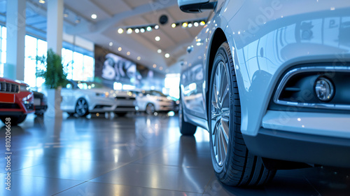 Modern car in showroom closeup © franklin