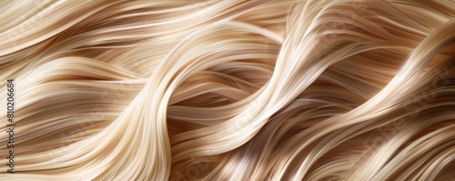 Silken waves: luxurious abstract blond hair texture photo