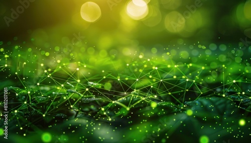 Showcase the reliability of redundant network systems, with failover mechanisms kicking in seamlessly against the verdant canvas.