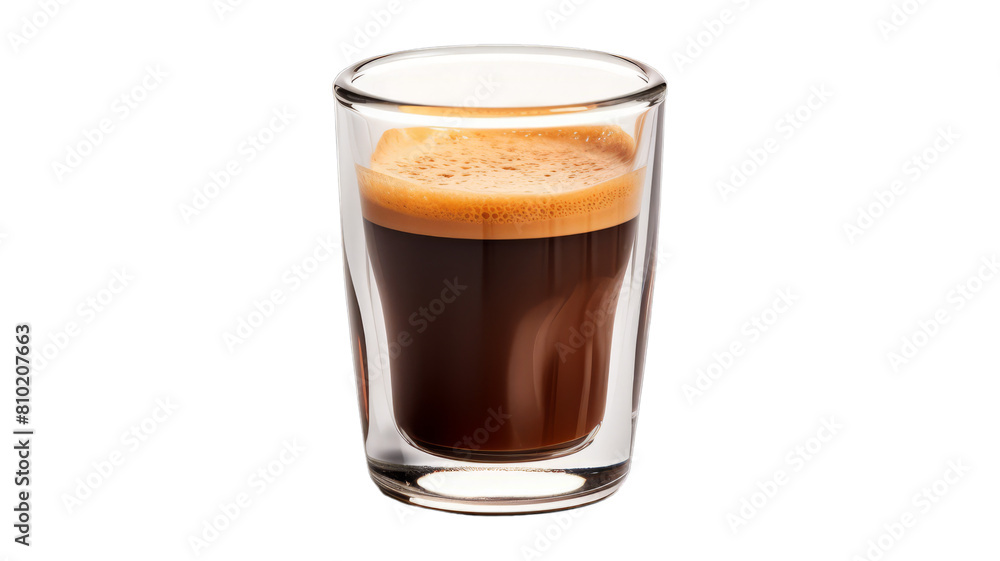 Espresso Shot isolated on transparent png background. Generative ai Espresso Shot isolated on transparent png background. Generative ai