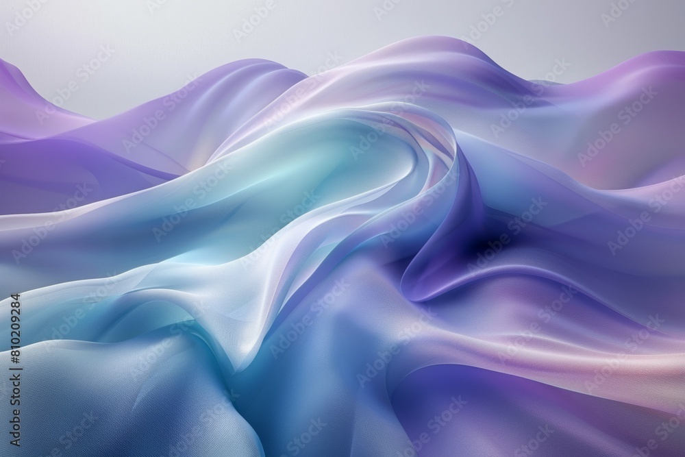 Obraz premium A purple and blue fabric with a wave pattern