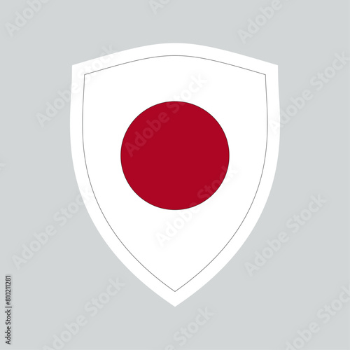Japan Flag in Shield Shape Frame Free Download Japan Flag in Shield Shape Frame - GFXLoad