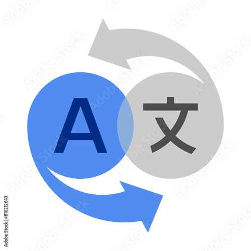 Language translation icon vector illustration isolated on transparent white background.