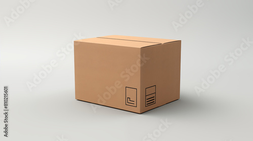 cardboard, carton box on white background