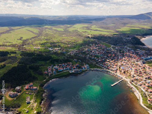 Aerial panorama town of Ahtopol, Bulgaria