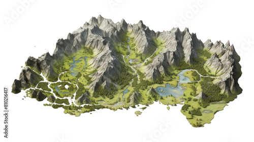 map isolated on transparent png background. Generative ai